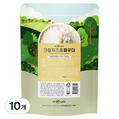 흥국에이치메이드 크림치즈폼 파우더, 500g, 10개, 1개입