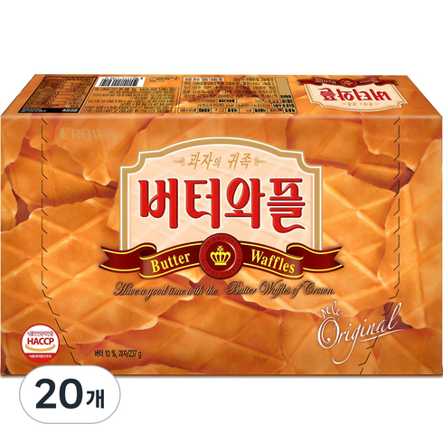 크라운 버터와플, 237g, 20개