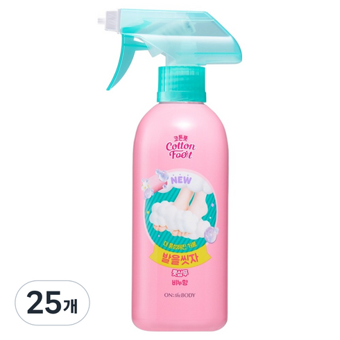 온더바디 코튼풋 발을 씻자 풋샴푸 비누향, 1개입, 25개, 385ml