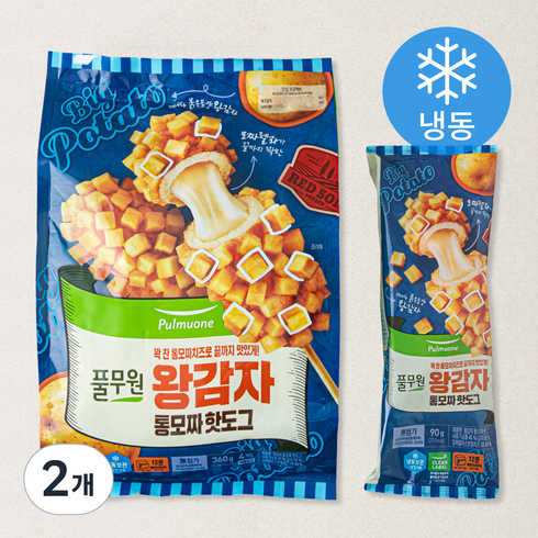 풀무원 왕감자 통모짜 핫도그 (냉동), 90g, 4개입, 2개