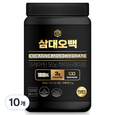 삼대오백 크레아틴 모노 하이드레이트, 300g, 10개