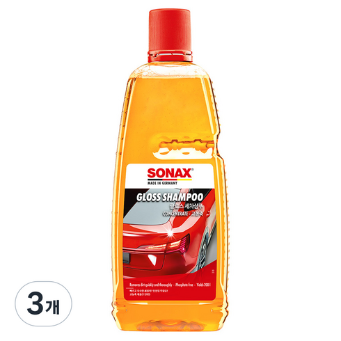 소낙스 글로스 세차샴푸, 1L, 3개