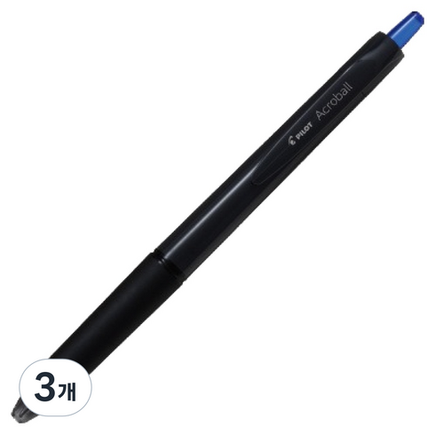 파이롯트 new 아크로볼 유성볼펜 0.7mm, 블루(잉크), 블랙블루(펜), 3개