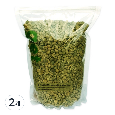 그린어쓰 파프뉴기니 Marawaka Blue Mountain 생두, 1kg, 2개