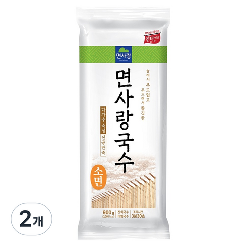 면사랑 국수 소면, 900g, 2개