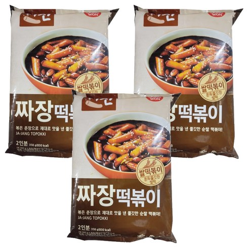 떡볶이의신 동원 짜장 떡볶이, 358g, 3개
