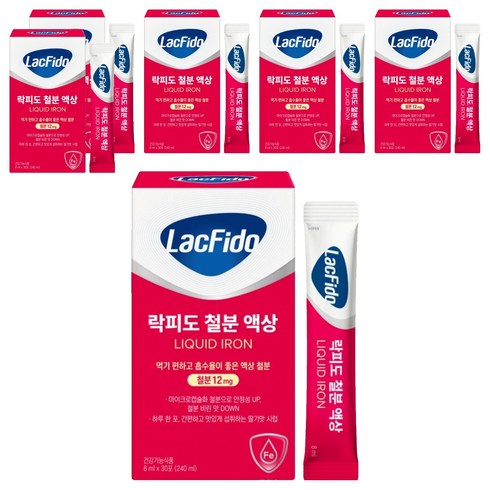 락피도 철분 액상 30포, 240ml, 6개