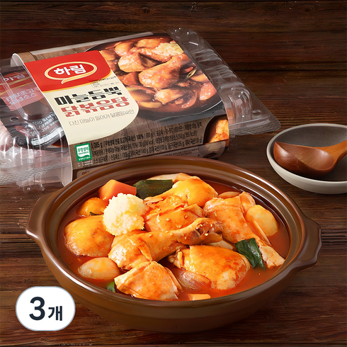 하림 무항생제 인증 마늘 듬뿍 닭볶음탕 밀키트, 1.085kg, 3개