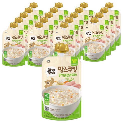 아이꼬야 맘스쿠킹 이유식, 100g, 20개, 달가슴살 + 채소 혼합맛