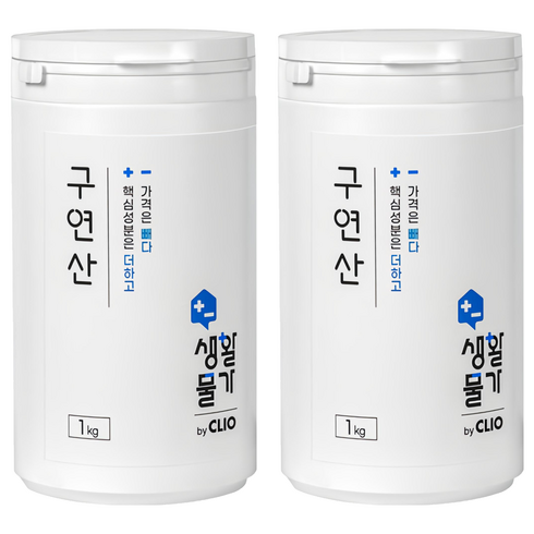 크리오 생활물가 구연산 다목적 세정, 1kg, 2개