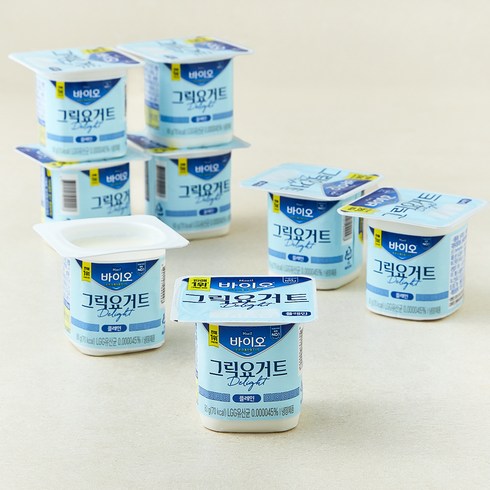 매일바이오 그릭요거트 Delight 플레인 8개입, 1개, 80g
