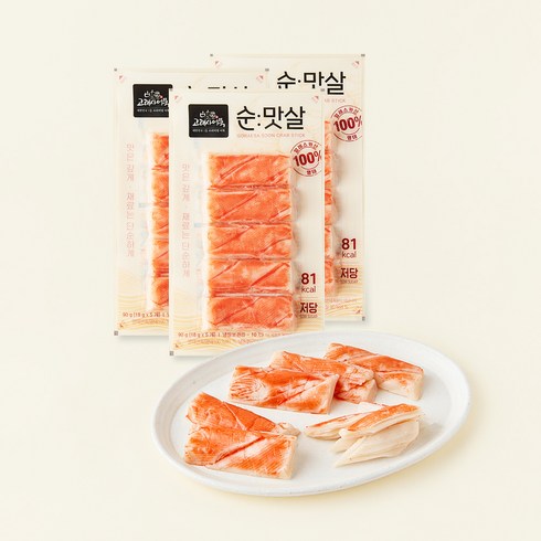 고래사어묵 순 맛살 5개입, 90g, 3개