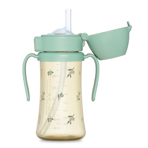 그로미미 PPSU 유아용 빨대컵, 300ml, 1개, 피스타치오