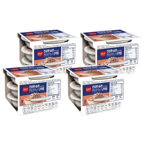 햇반 렌틸콩퀴노아곤약밥, 150g, 12개