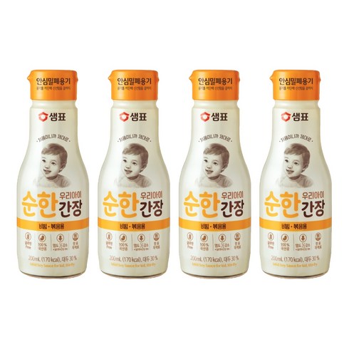 샘표 우리 아이 순한 간장 비빔 볶음용, 4개, 200ml