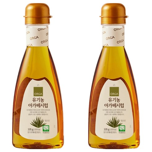 올가홀푸드 유기농 아가베시럽, 335g, 2개