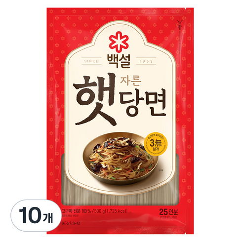 백설 햇당면, 500g, 10개