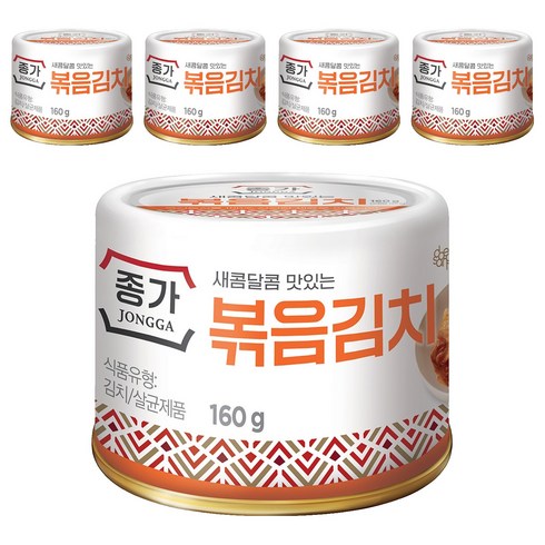 종가 새콤달콤 맛있는 볶음김치, 160g, 5개