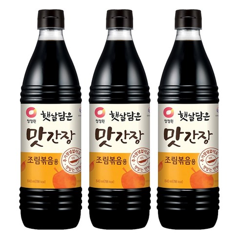 청정원 햇살담은 맛간장 조림볶음용, 840ml, 3개