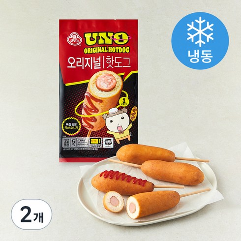 오뚜기 UNO 오리지널 핫도그 (냉동), 80g, 5개입, 2개