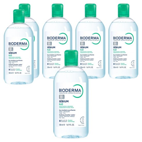 바이오더마 세비엄 H2O 클렌징 워터, 500ml, 6개