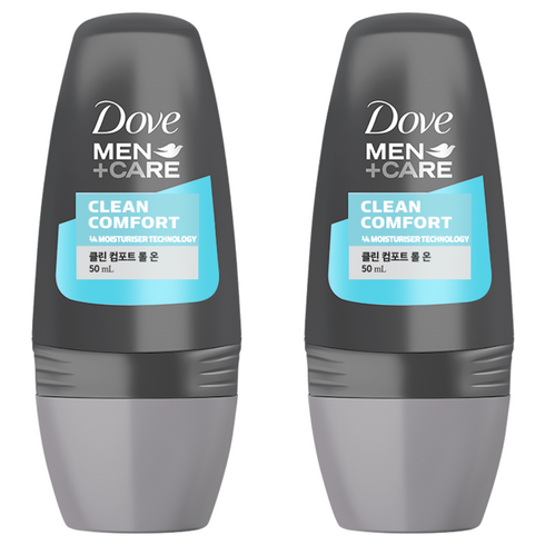 도브 맨 클린 컴포트 데오드란트 롤 온, 50ml, 2개