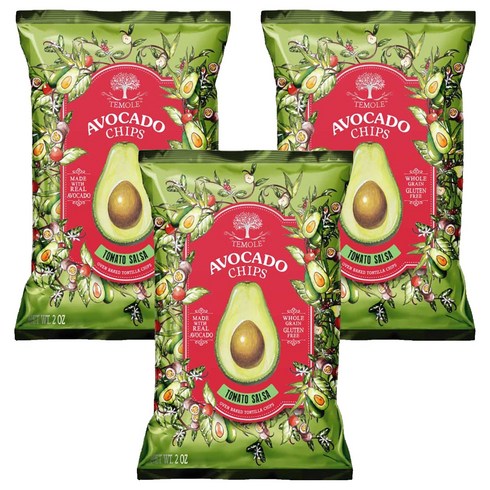 테몰 아보카도칩스 토마토 살사맛, 40g, 3개