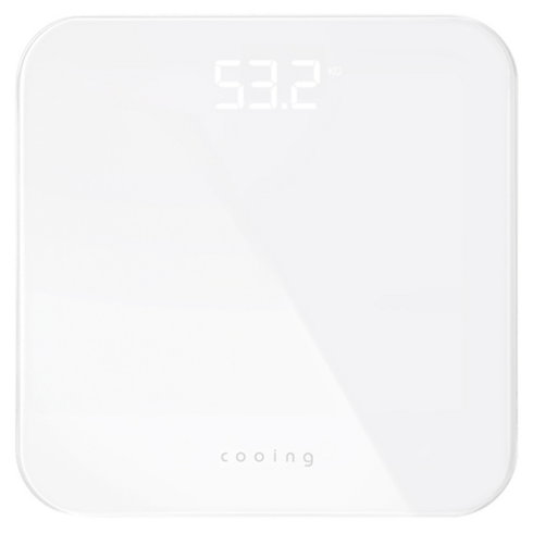 쿠잉전자 디지털 LED 체중계, BDS-260WH, 화이트, 1개