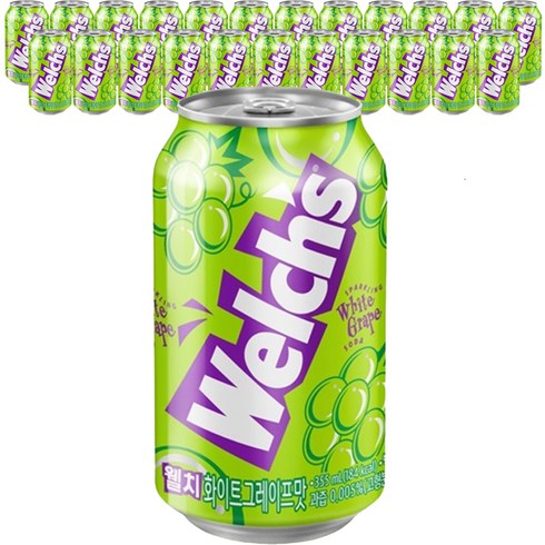 웰치스 화이트 그레이프맛, 355ml, 24개