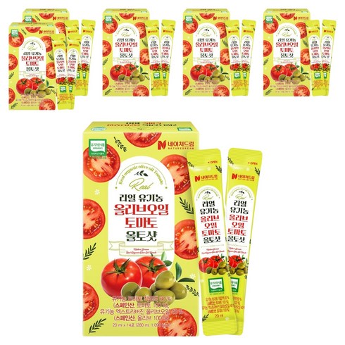 네이처드림 리얼 유기농 올리브오일 토마토 올토샷 14p, 280ml, 6개