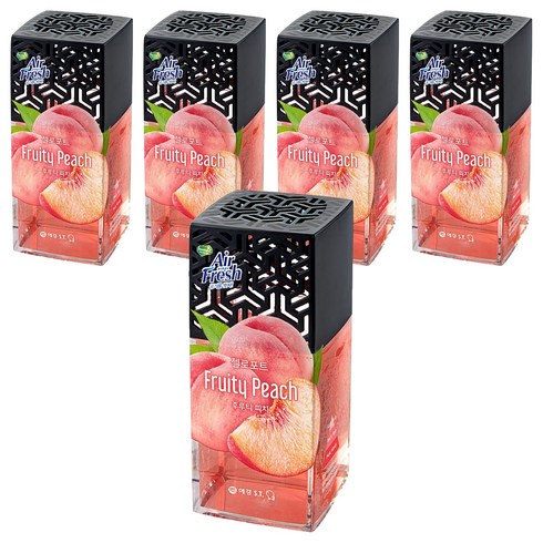 에어후레쉬 젤로포트 방향제 본품, 120g, 5개, 후루티 피치
