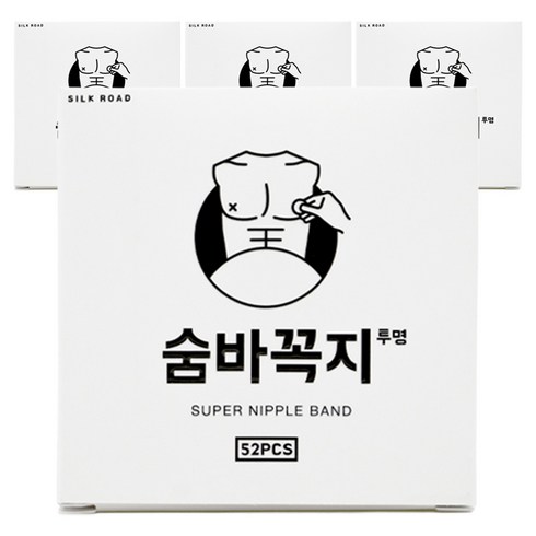 숨바꼭지 남성용 니플밴드 투명색 52매, 4개