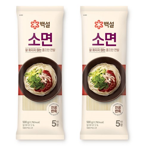 백설 소면, 500g, 2개