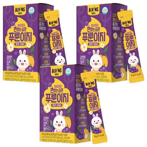 엘빈즈 매일매일 변하는 습관 푸룬이지, 10g, 14개입, 3개