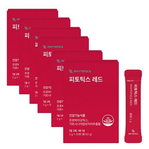 피토틱스 레드 유산균 30p, 60g, 6개