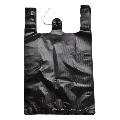부국비닐봉투 손잡이 일반마트봉투3호 검정, 10L, 200개
