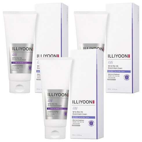 일리윤 저자극 튼살크림, 200ml, 3개