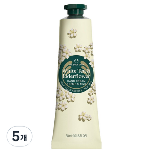 더바디샵 화이트 티 & 앨더플라워 핸드 크림, 5개, 30ml
