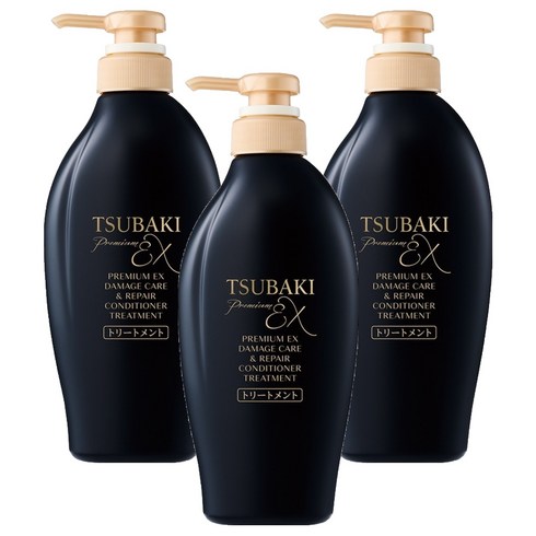 츠바키 프리미엄 EX 데미지케어 리페어 컨디셔너 트리트먼트, 450ml, 3개