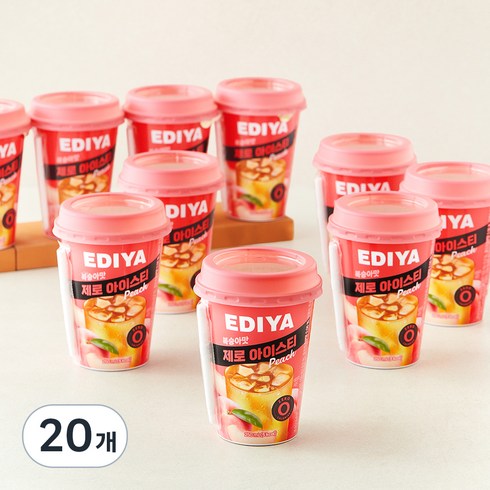 이디야 제로 아이스티 복숭아맛, 20개, 250ml