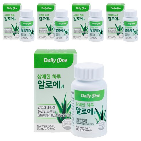 데일리원 상쾌한 하루 알로에 정, 72g, 5개