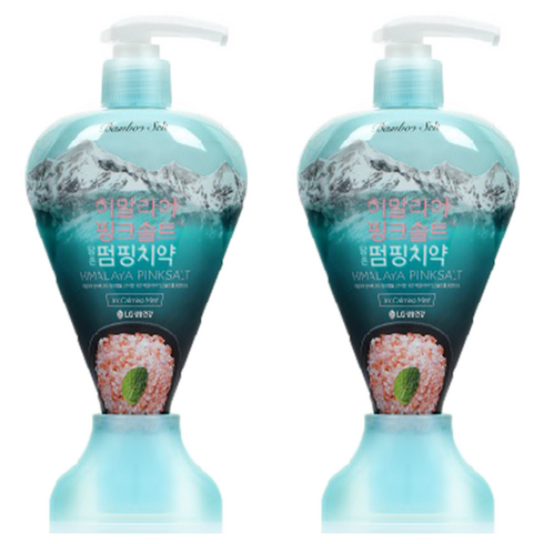 히말라야핑크솔트 죽염 펌핑치약 아이스카밍민트, 285g, 2개