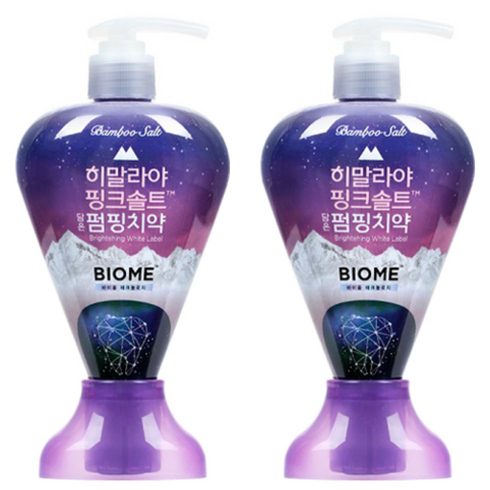 히말라야핑크솔트 바이옴 구취전문 펌핑치약, 285g, 2개
