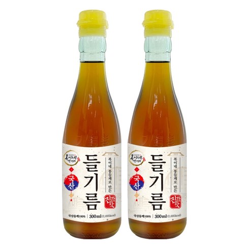 복이네먹거리 통들깨로 만든 진한맛 국산 들기름, 300ml, 2개