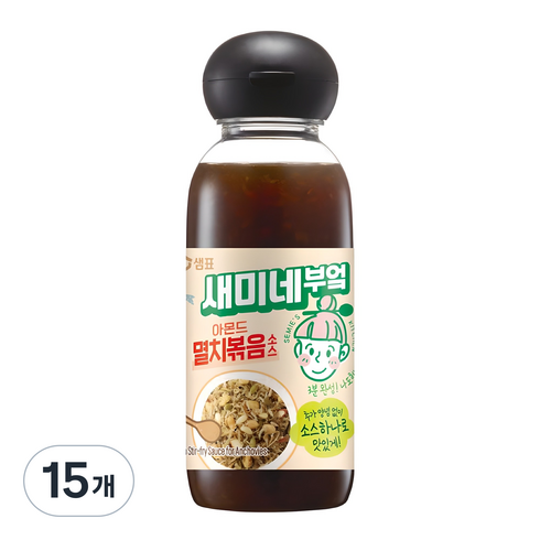 새미네부엌 아몬드 멸치볶음소스, 390g, 15개