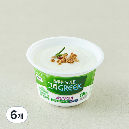 풀무원 그릭 설탕무첨가 플레인, 150g, 6개