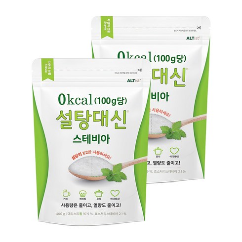 설탕대신 스테비아 에리스리톨 설탕, 400g, 2개