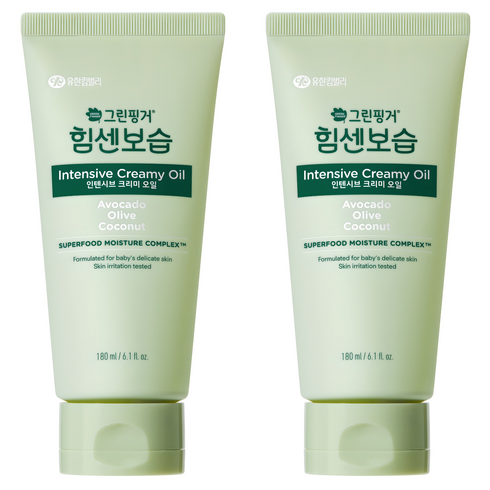 그린핑거 힘센보습 인텐시브 크리미 오일, 180ml, 2개