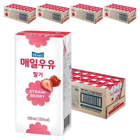매일우유 멸균 딸기, 200ml, 120개