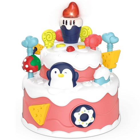 아리와 친구들 우리말 생일노래 놀이케익 완구, 혼합색상, 1개